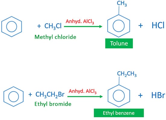 ethyl bromide and benzene reaction